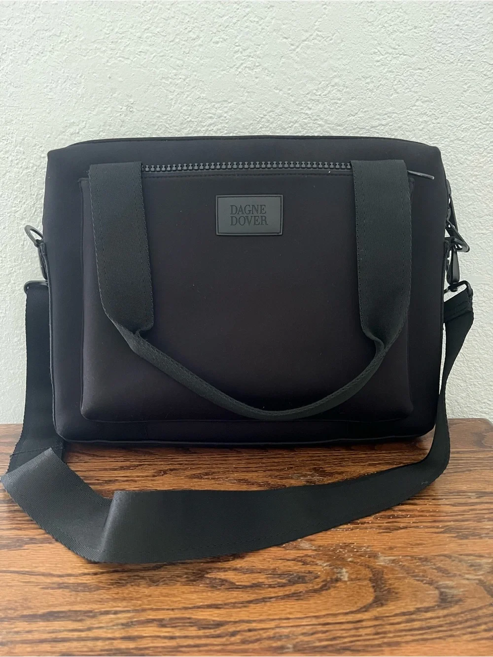 Dagne Dover Black Large Ryan Neoprene Laptop Tote